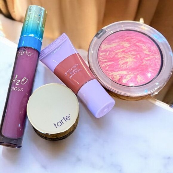 Tarte Makeup Bundle X4 Blush Lip Gloss Clay Pot Eyeliner - Picture 1 of 11